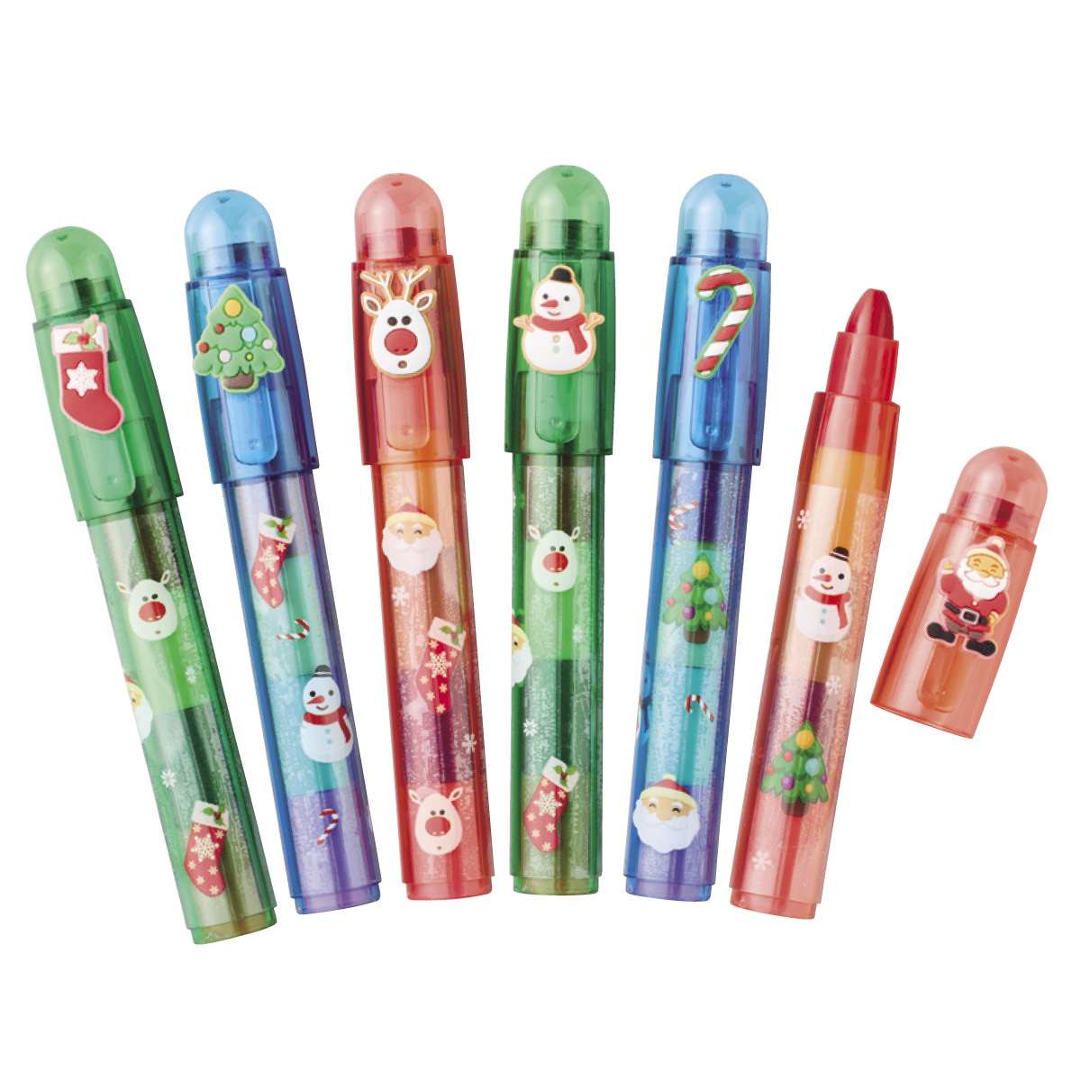 36本 クリスマススタンプ付きロケットクレヨン