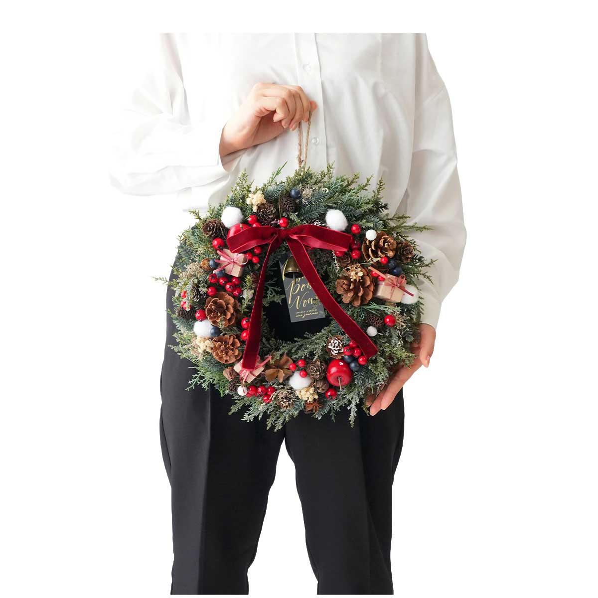 34cm フォレストベリークリスマスリース