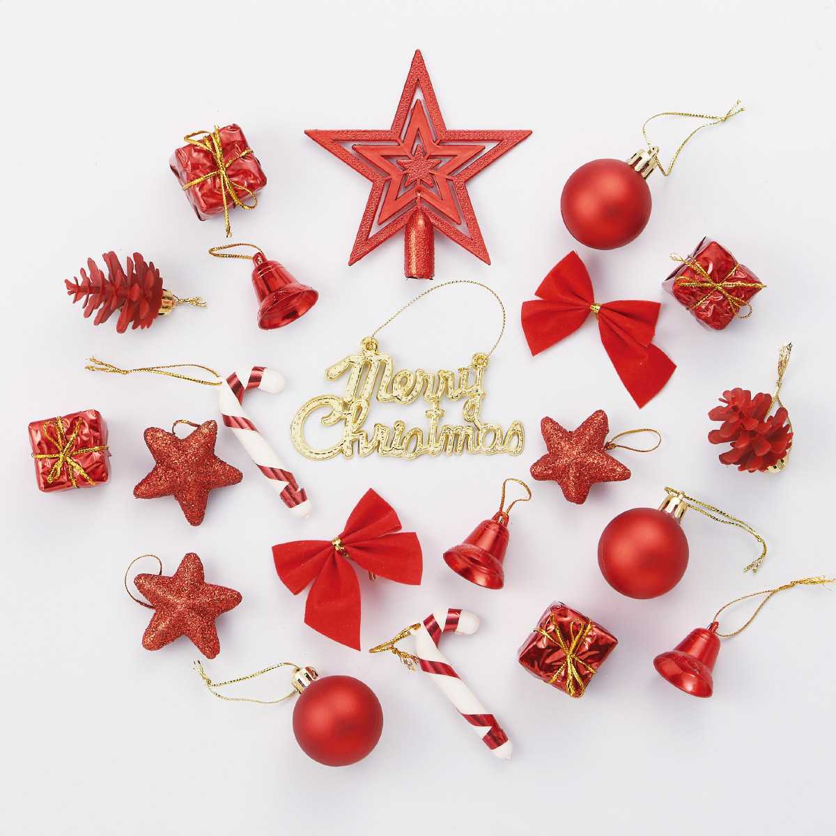 (7)オーナメントセットレッド