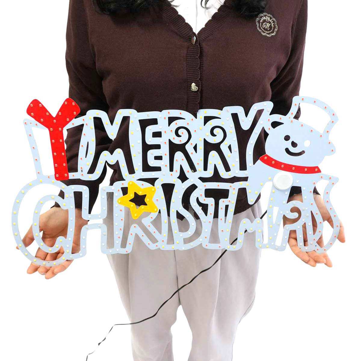 LED(SMD)モチーフライト メリークリスマス幅56cm