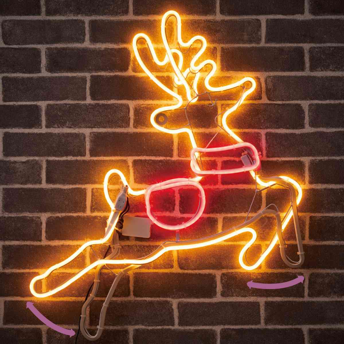 LEDネオンモチーフライト ランニングディア