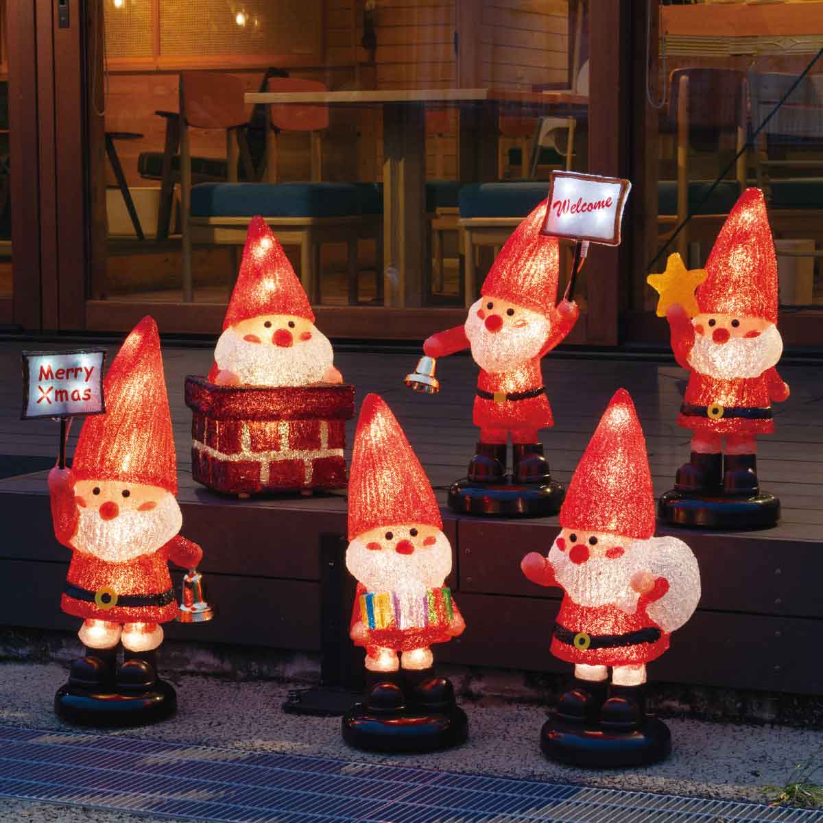 LEDモチーフライト【サンタの森】チムニー 高さ45cm