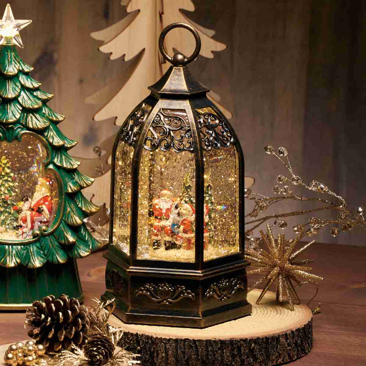 LEDスノーイングライト 六角サンタ