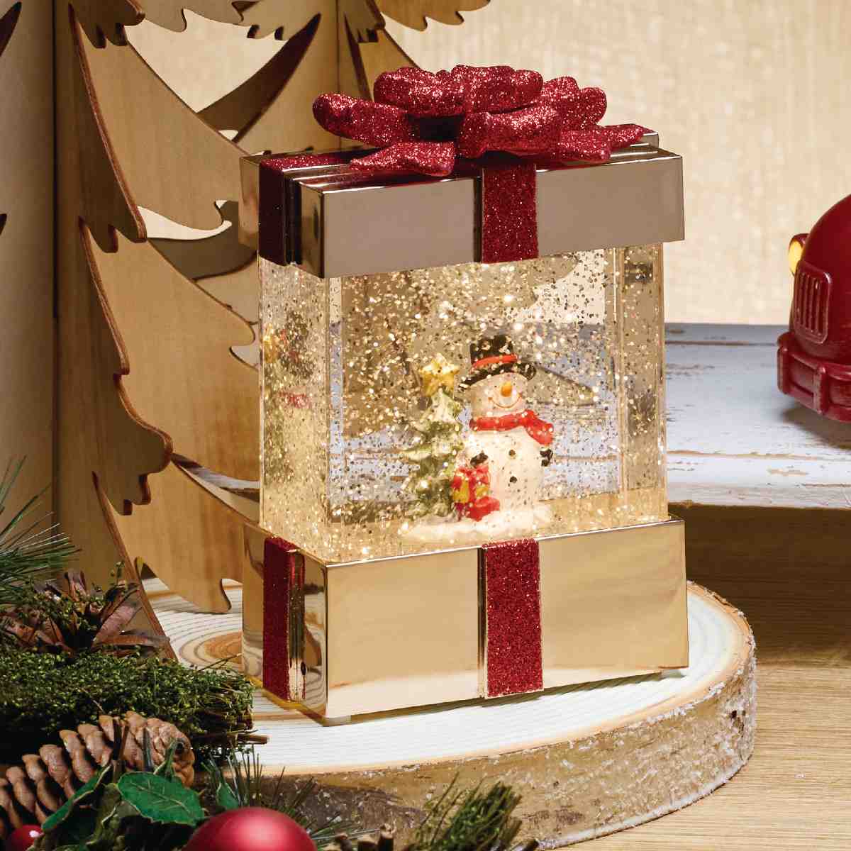 LEDスノーイングライト ギフトスノーマン