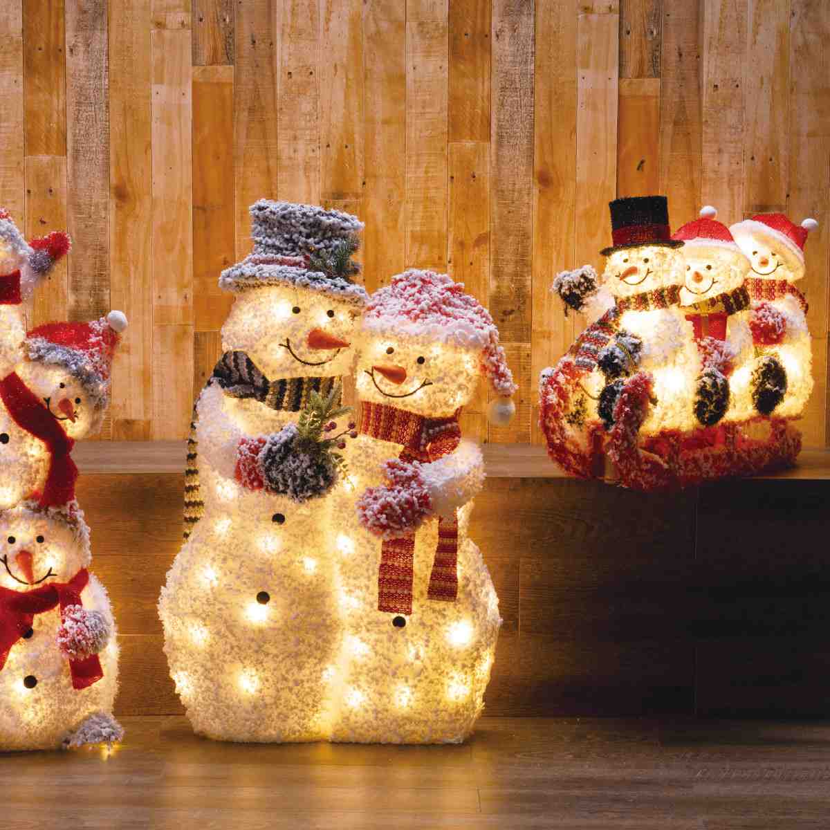 LEDファブリック スノーマンソリ 幅75cm