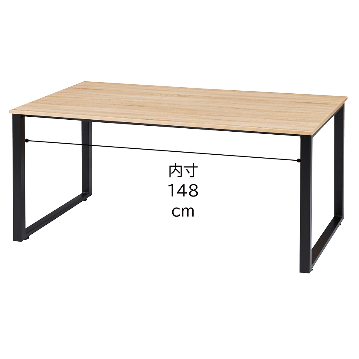 ミーティングテーブル ブラック脚xラスティック W90cm 【通販】ストア・エキスプレス