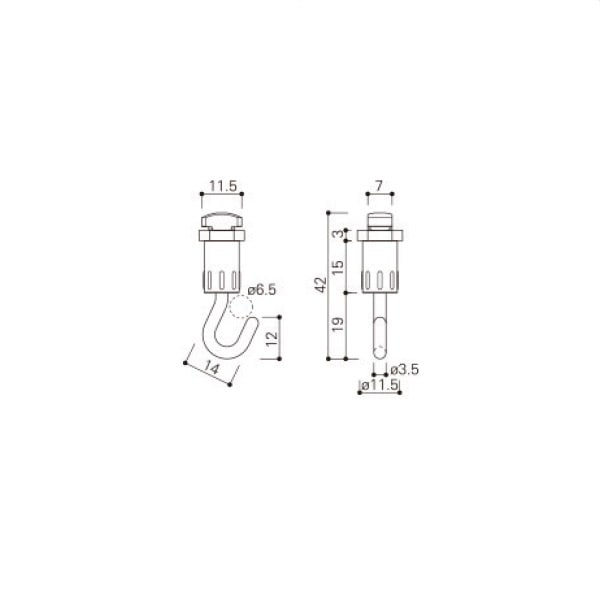 (4)天井吊り下げ専用フック