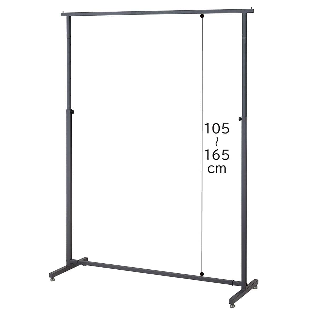 オーバーハングタイプ ハンガーラック 角パイプ グレー W120cm〔ストエキオリジナル〕