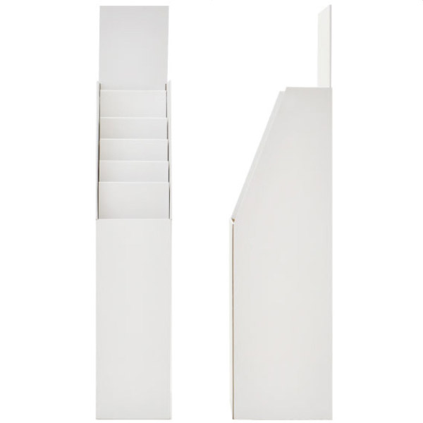 紙製カタログスタンド A4 5段ホワイト ダンクルシリーズ