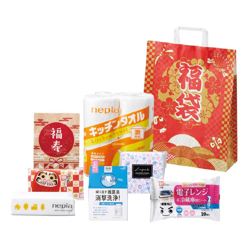【10セット】 福袋 末広がり日用品7点セット 2026