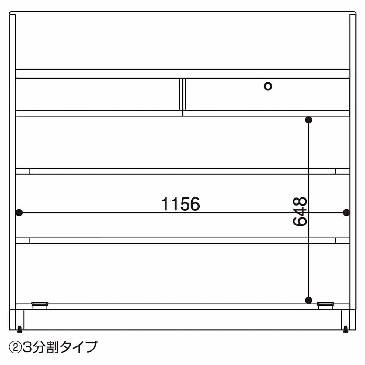 レジカウンター 三方枠タイプ 幅120cm ブラック〔ストエキオリジナル〕 3分割タイプ