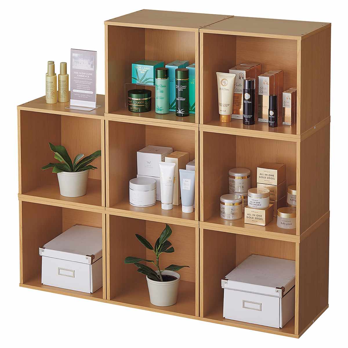 ※画像は色違い(ナチュラル色)×8台使用例