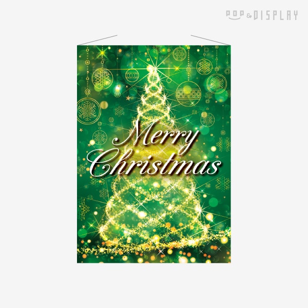 公式 通販ストア エキスプレス ８４９クリスマス 防炎加工タペストリー スターライトｘｍａｓ 緑 看板 Pop 掲示用品