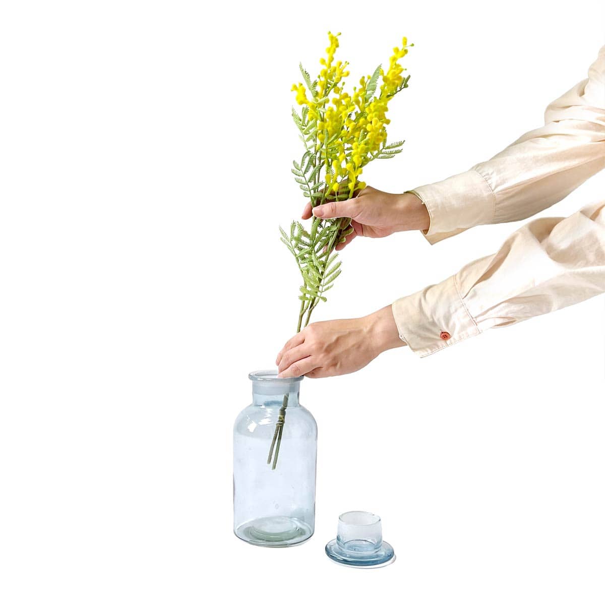 12本 ミモザ造花スプレーセット54cm