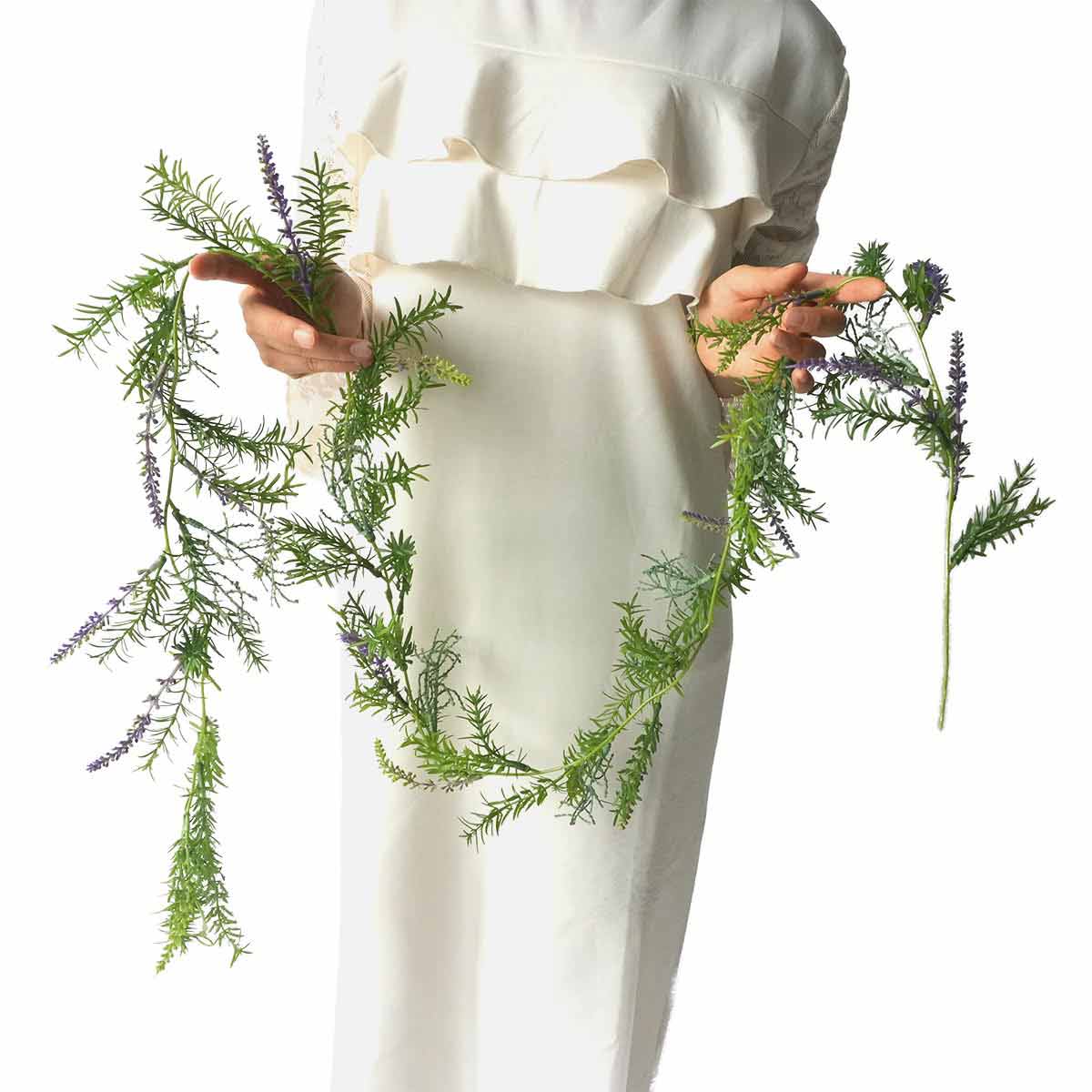 ラベンダー造花ガーランド