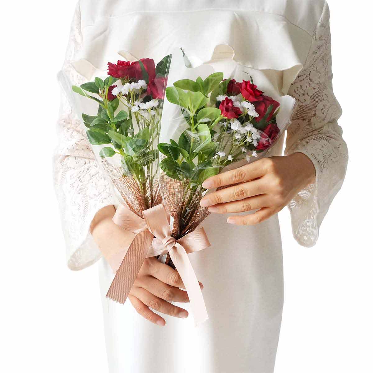 4束 ローズ造花ブーケセット33cm