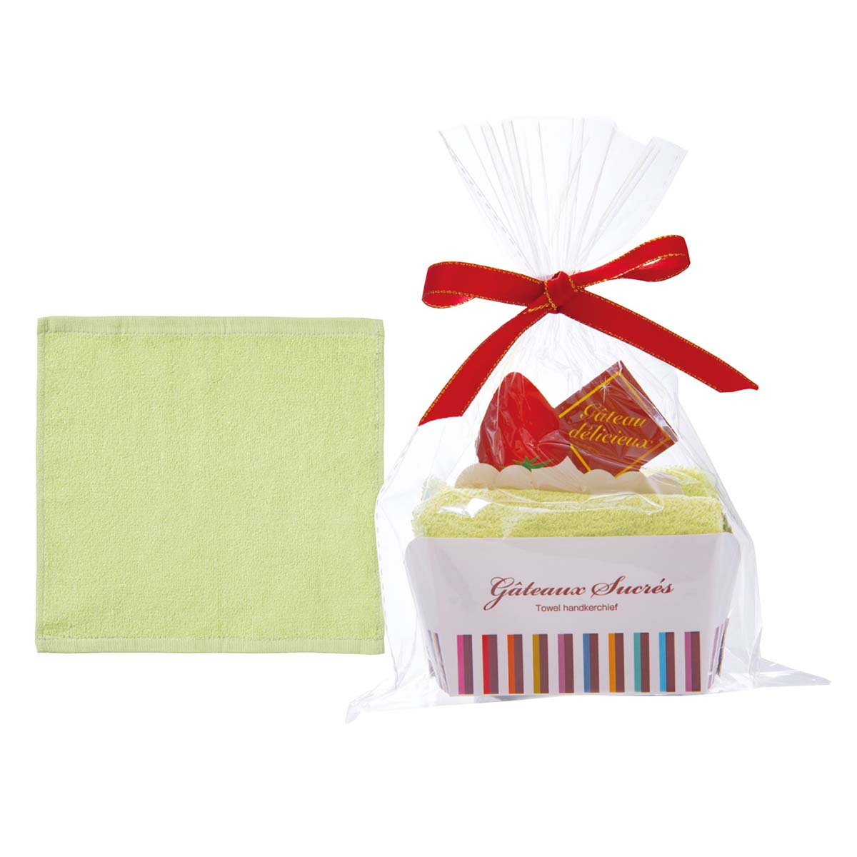 96個 ショートケーキタオルハンカチ