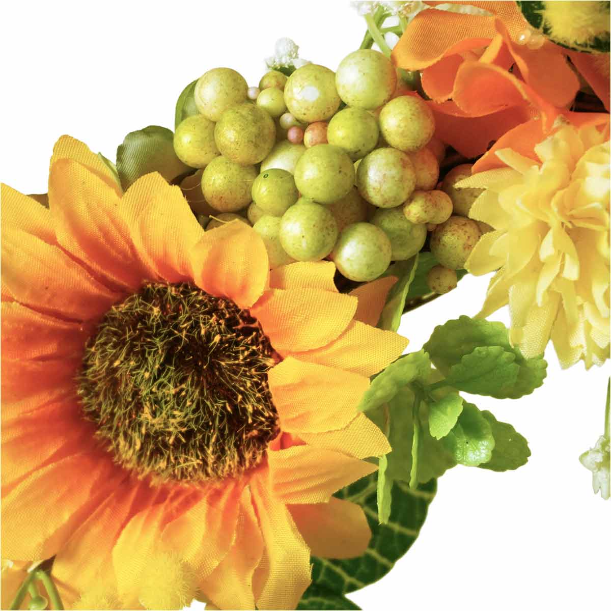 ひまわり造花リース30cm