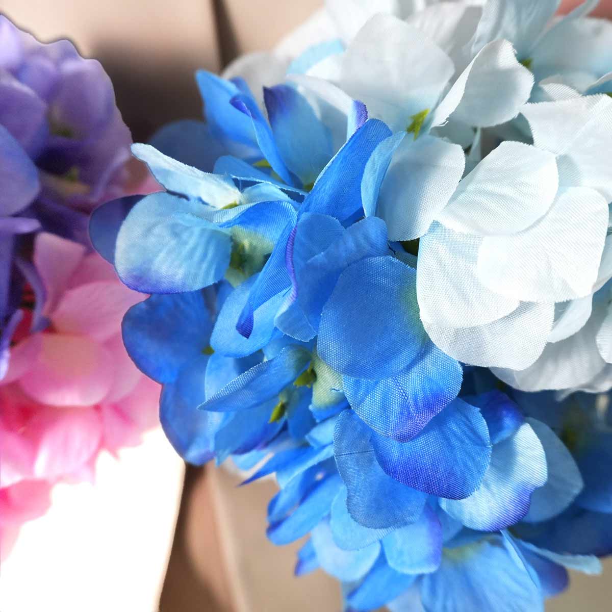 2個 ミックスあじさい造花ボール18cm