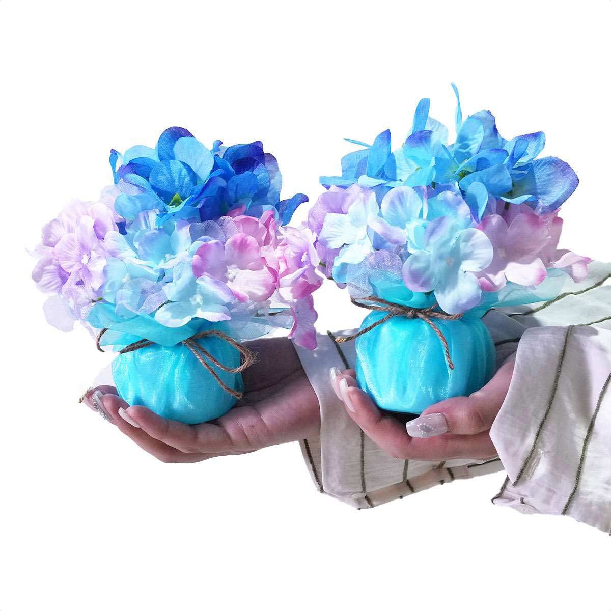 2個 あじさい造花ラップ幅15cm