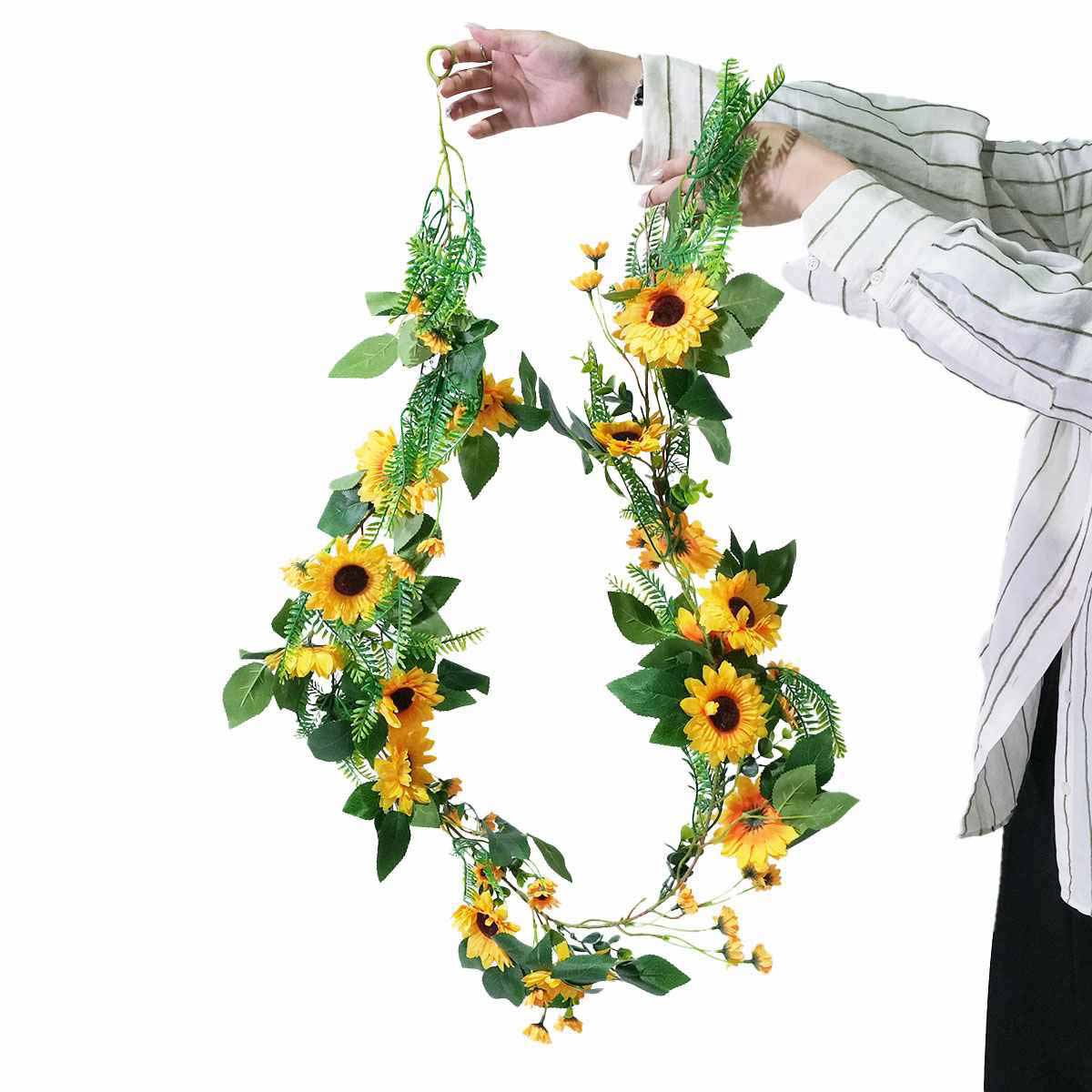 ひまわり造花ガーランド190cm