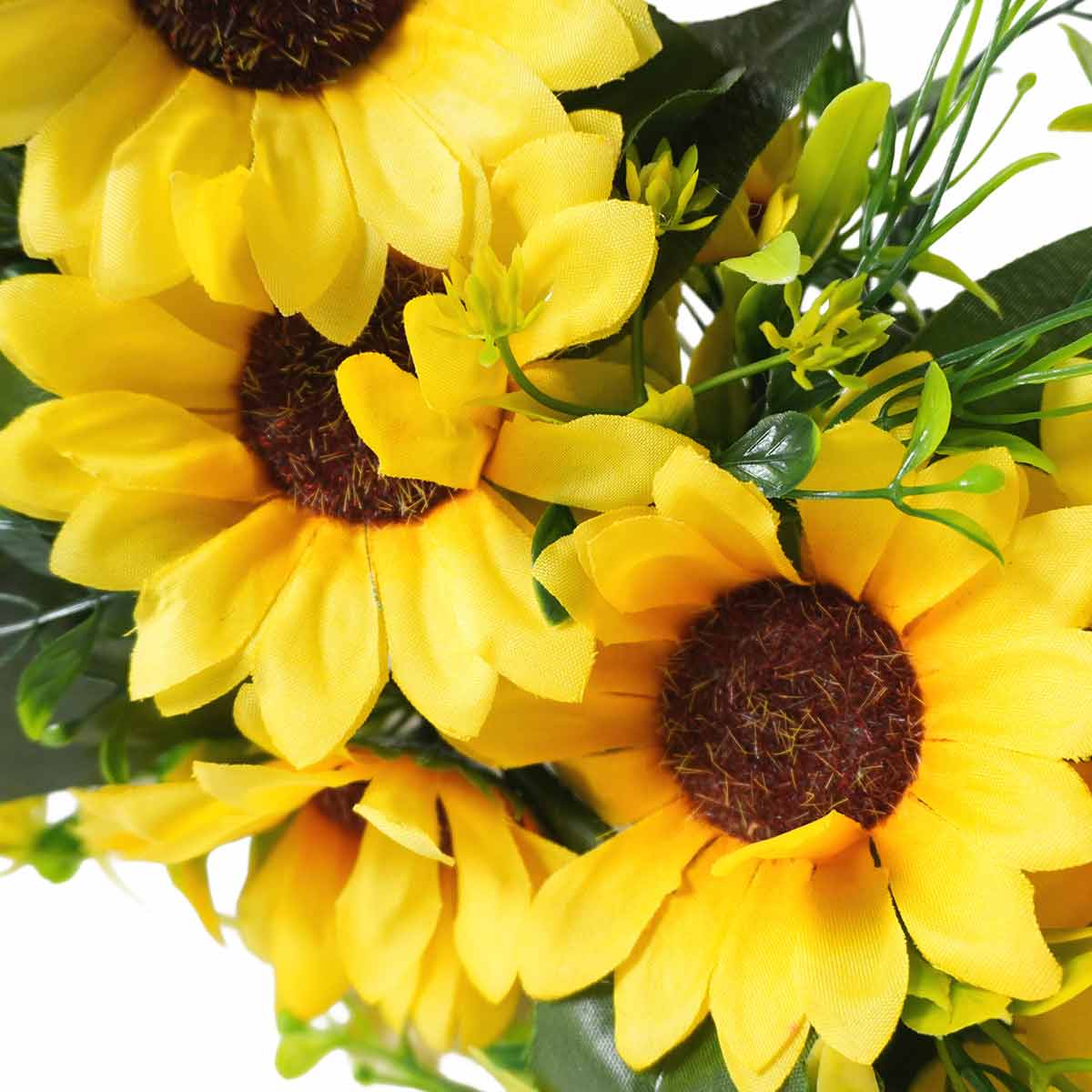 ナチュラルサンフラワー(ひまわり)造花リース50cm