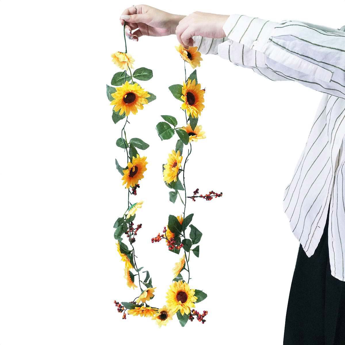 ひまわり造花ガーランド デラックス