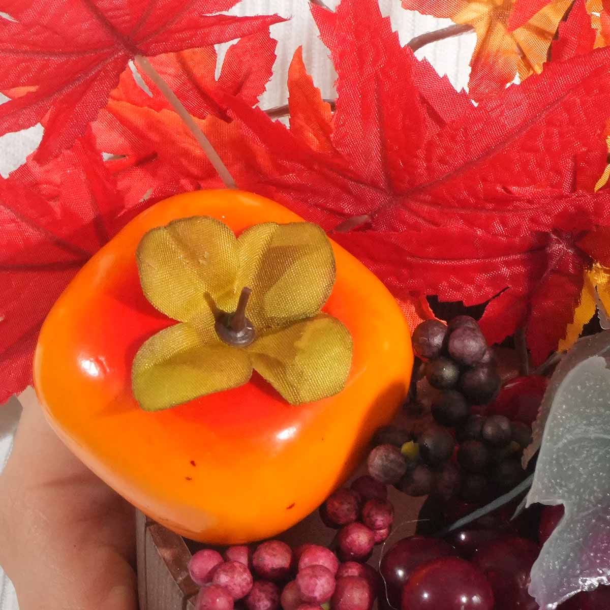 秋のくだもの盛りアレンジ（造花）