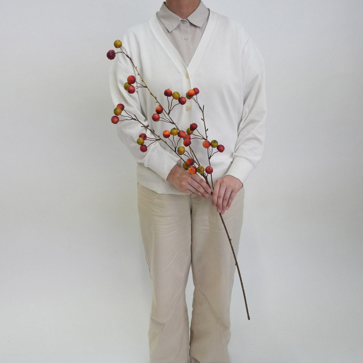 ミニアップルベリー造花スプレー88cm