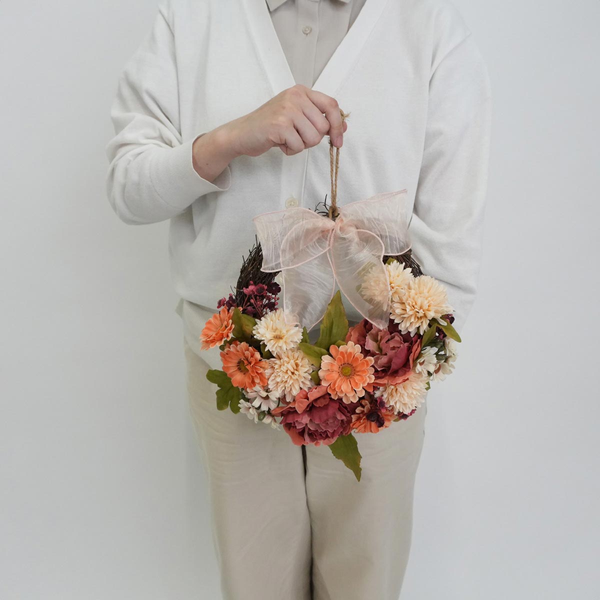 オータム造花リース30cm