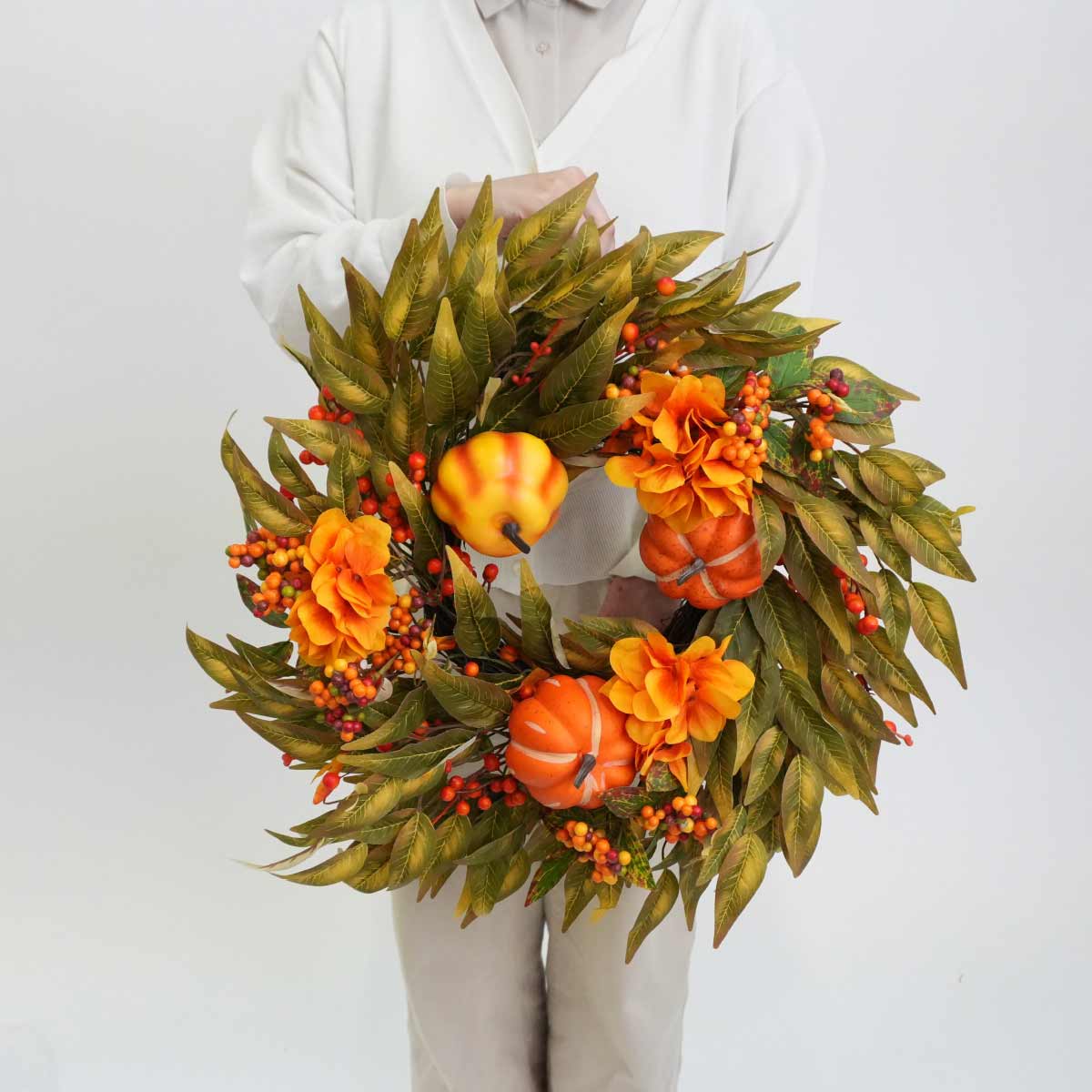 グランハーベスト造花リース65cm