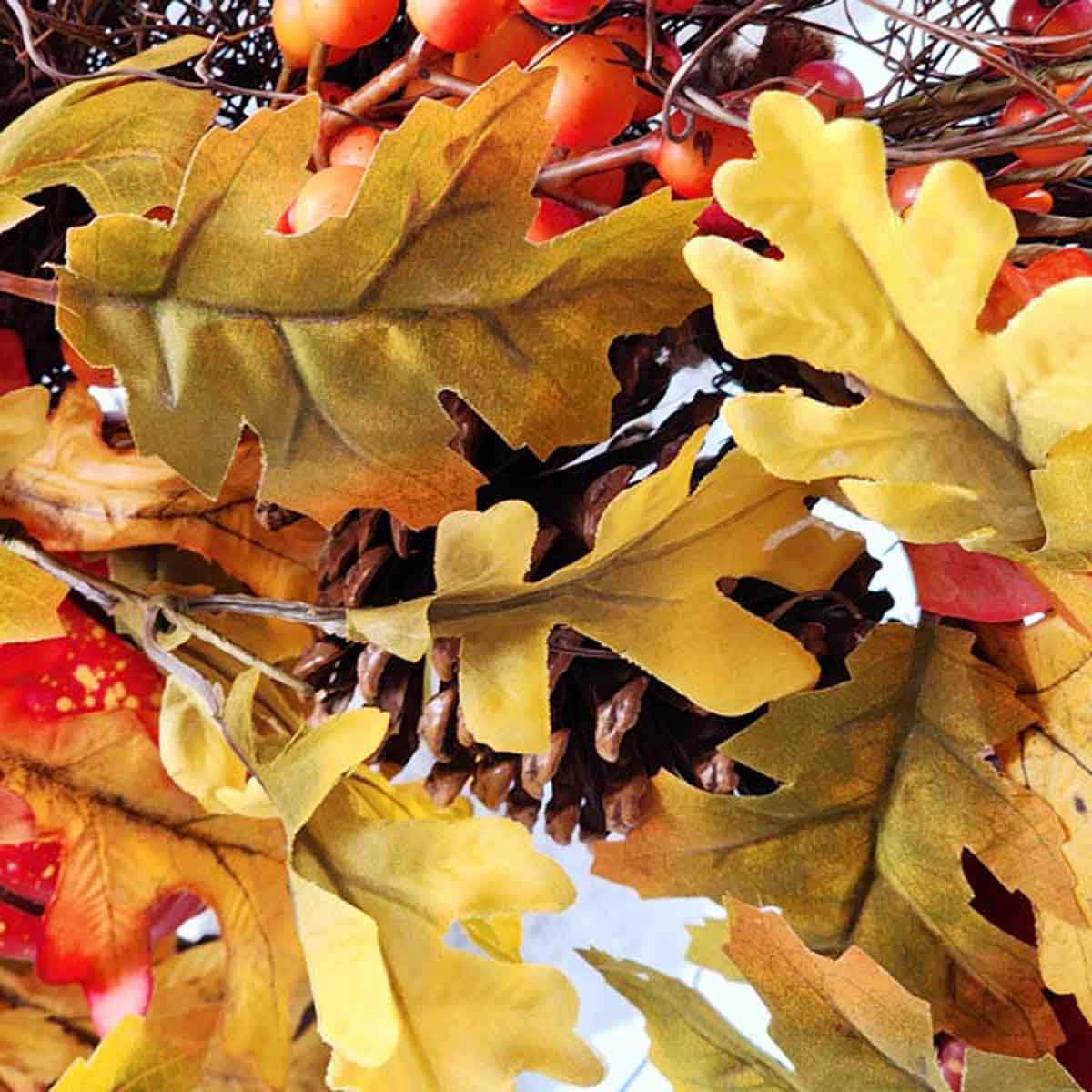 オータムパンプキンリース60cm (造花)