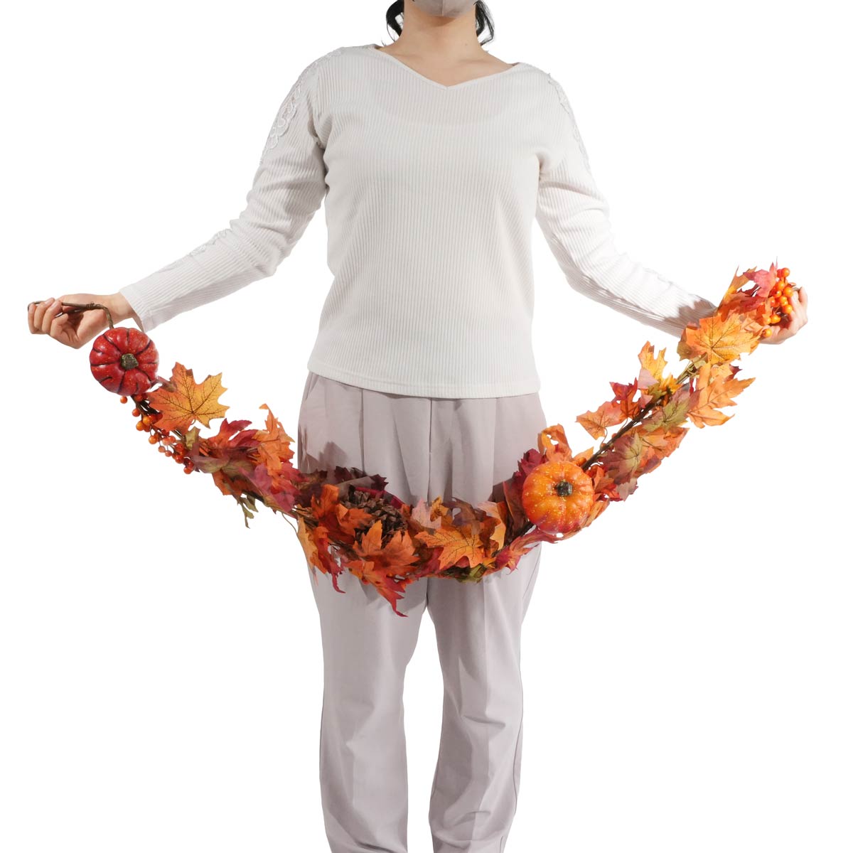 オータムガーランド オレンジ150m(造花)