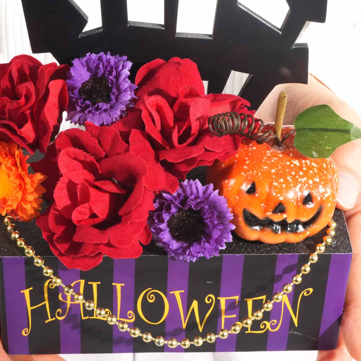 ハロウィンハウススタンド幅15×高さ22cm（造花）