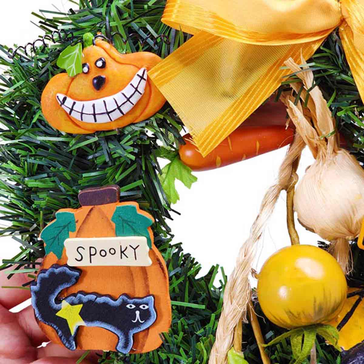 ハロウィンリース 幅23cm(造花)