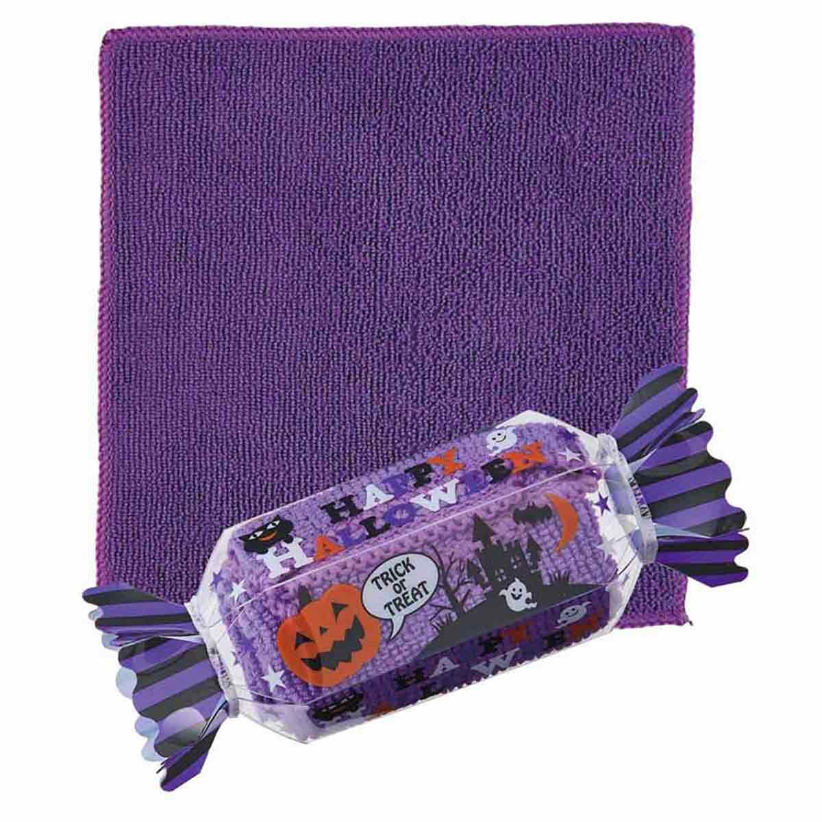 100枚 ハロウィンキャンディタオルハンカチ