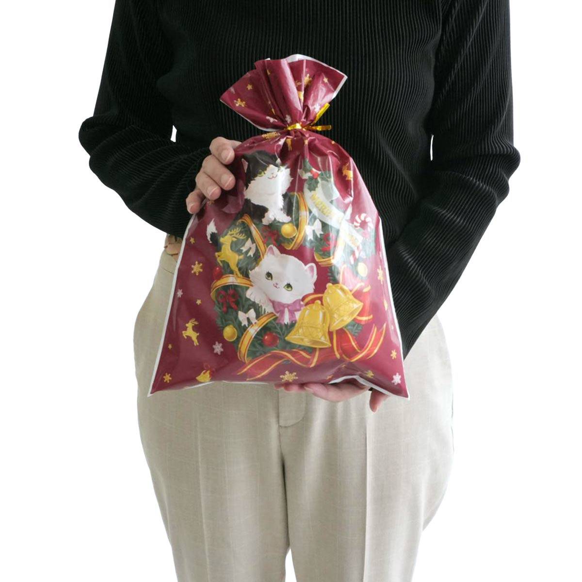 20枚 ギフトバッグ ヴィンテージキャット幅26×高さ37cm