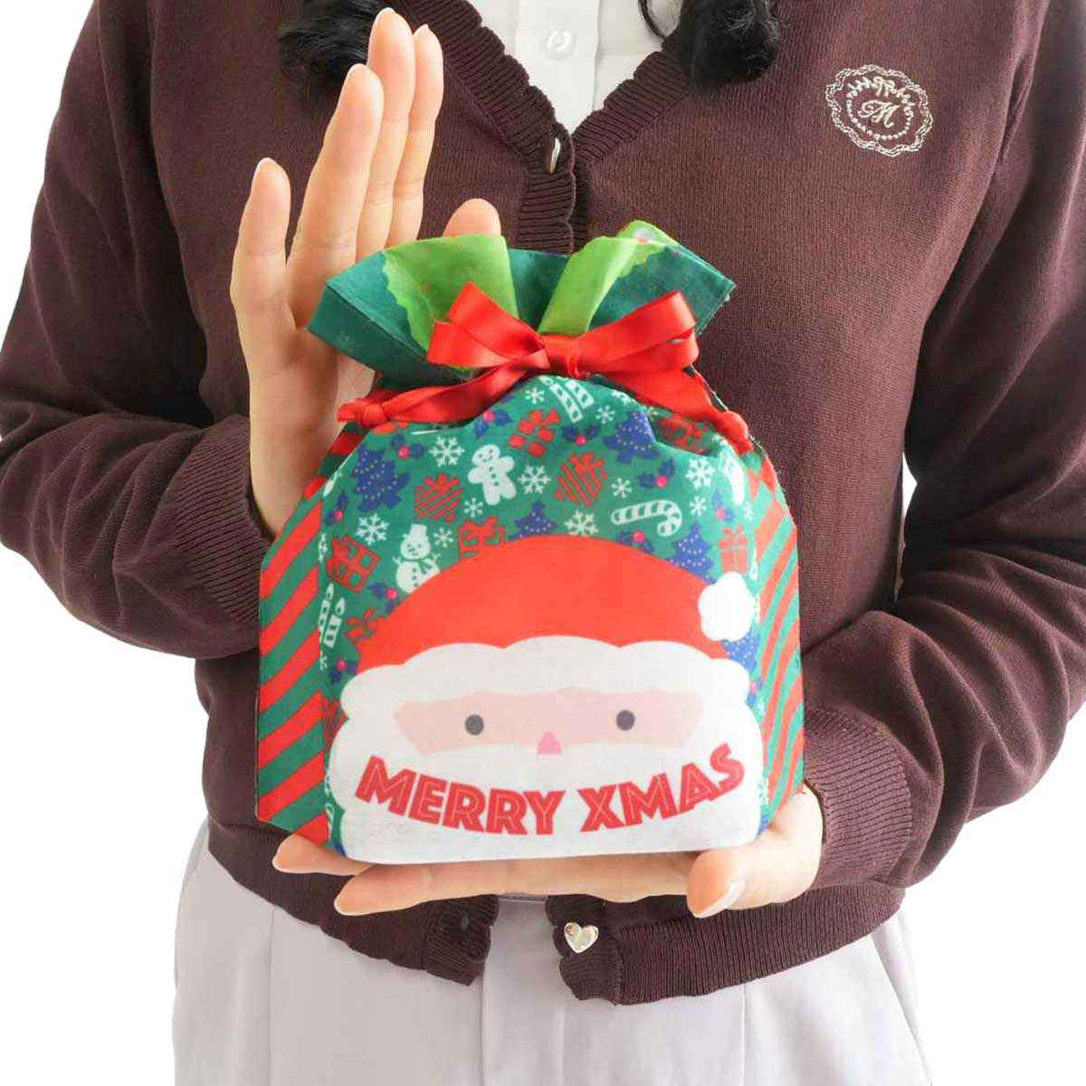 20枚 リバーシブル巾着バッグ クリスマス