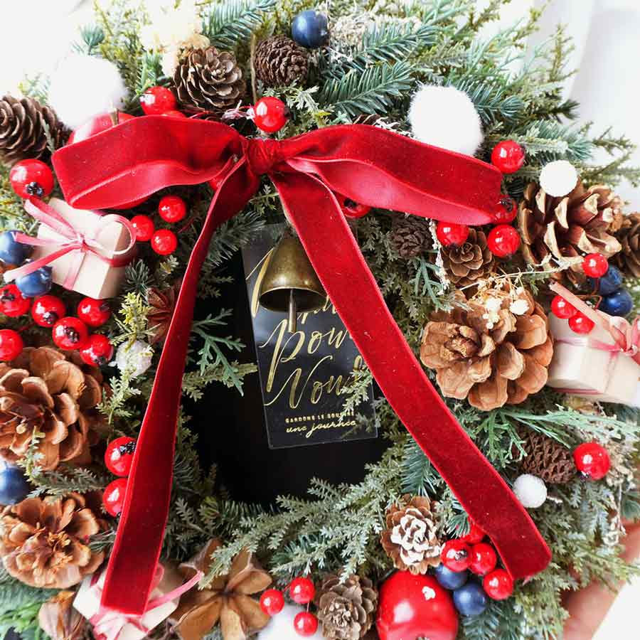 34cm フォレストベリークリスマスリース