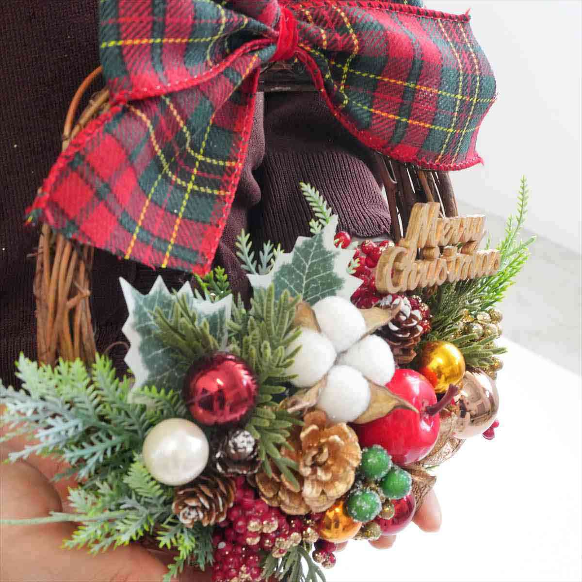 (1)チェックリボン 部分アップ