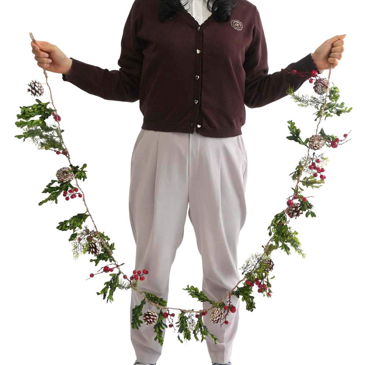 ナチュラルガーランド グリーン＆レッドベリー［ストエキオリジナル］