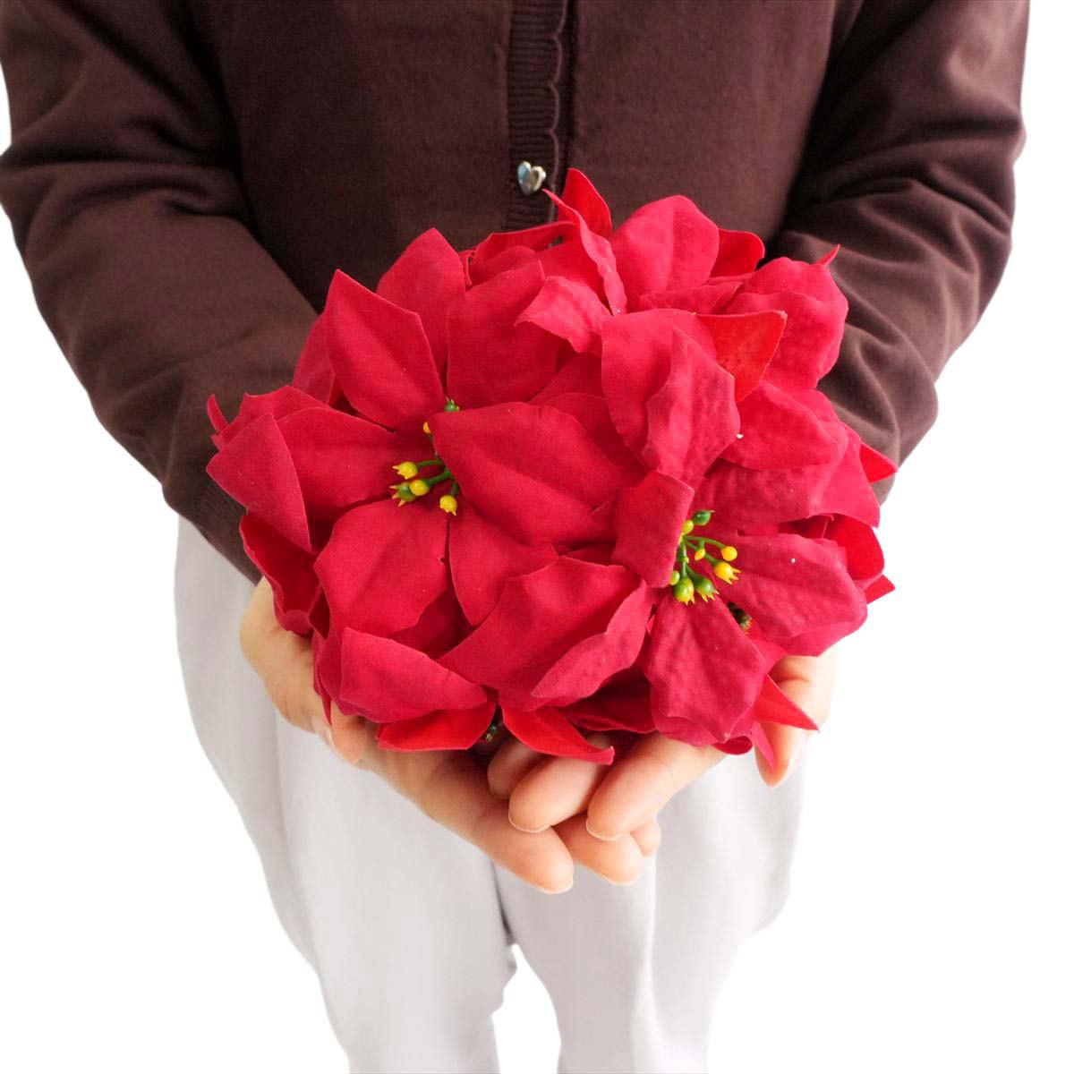 ポインセチア造花ボール18cm