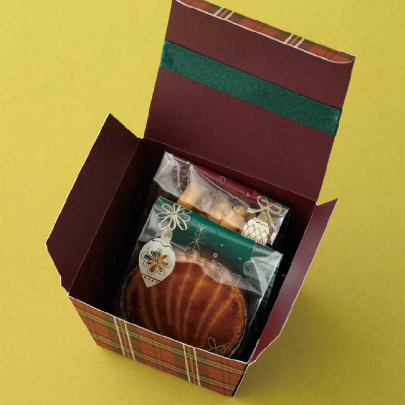 【20枚】クリスマスリボン付キューブボックス