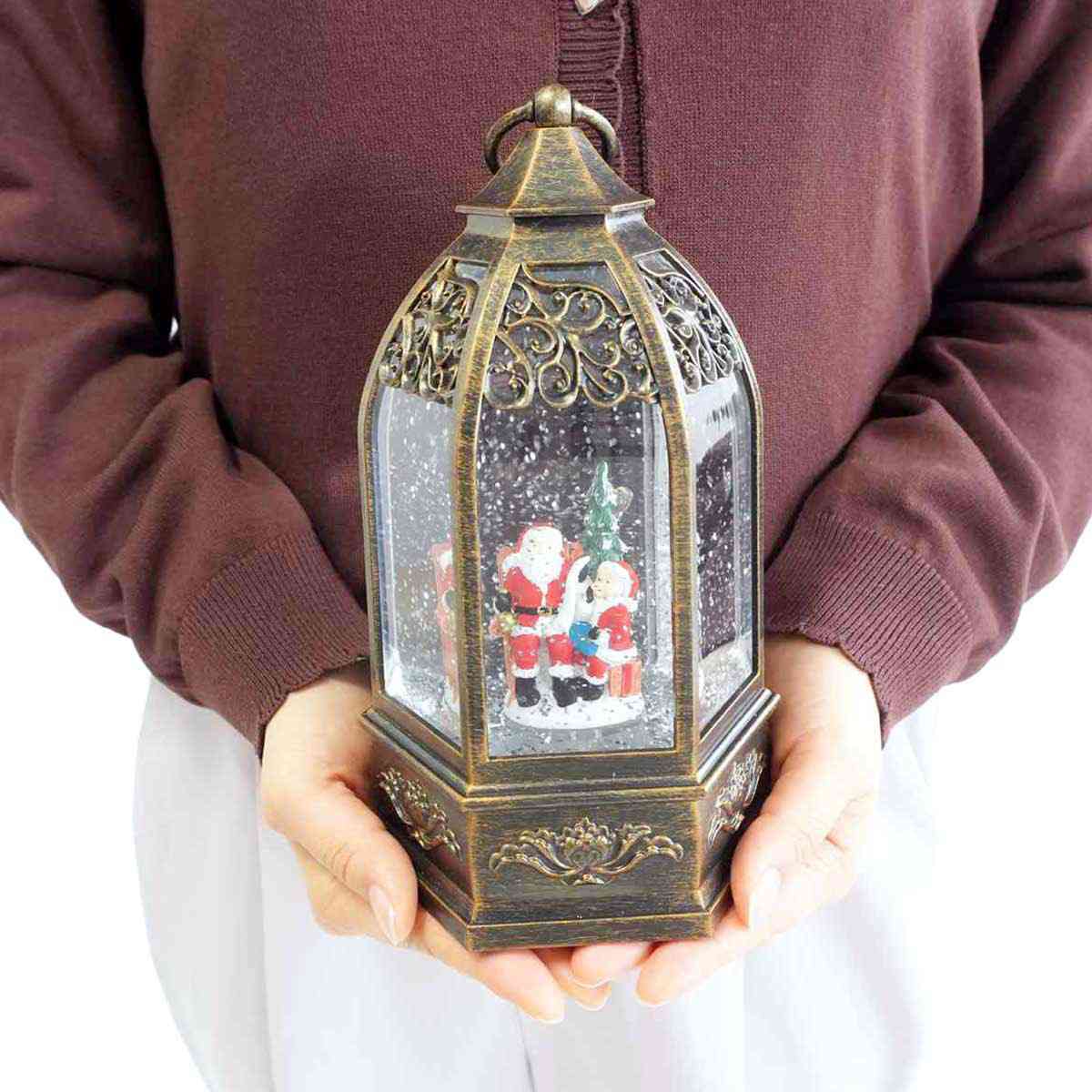 LEDスノーイングライト 六角サンタ