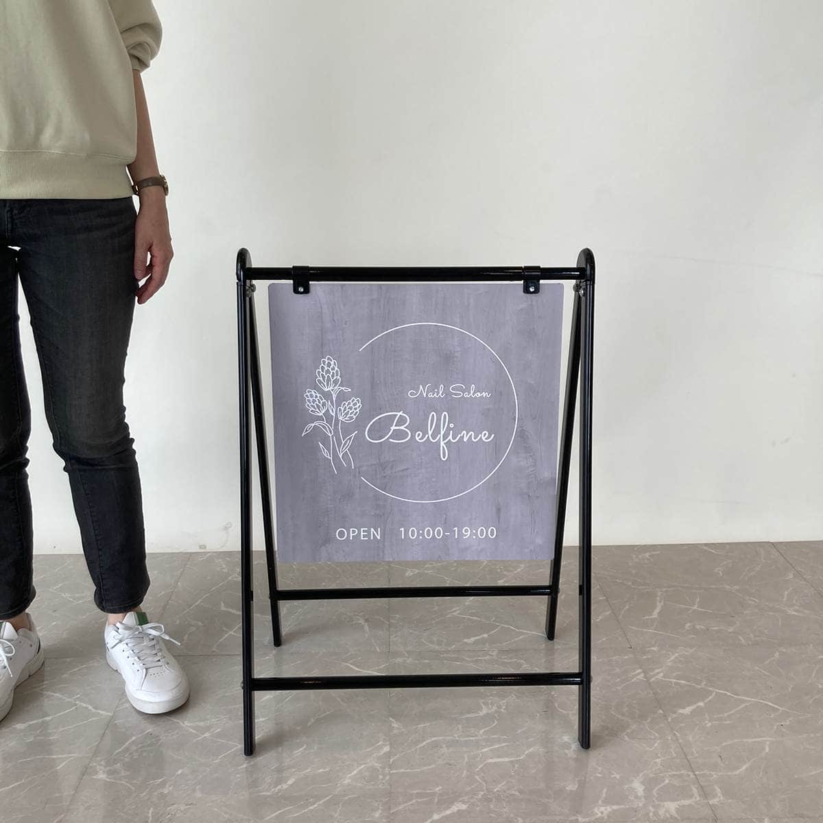 【東京都内23区配送無料】什器　大型　看板　黒板ベルギービール 看板　店舗 スタンド看板】SP-707 ブラック 表示面セット SP-707_005