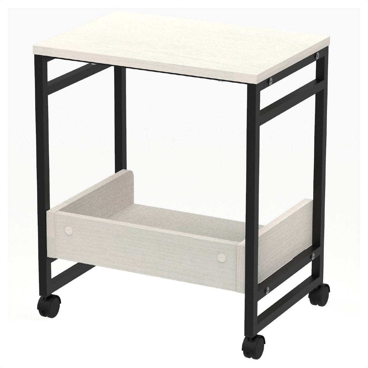 リル キャスターシェルフ ホワイトウッド