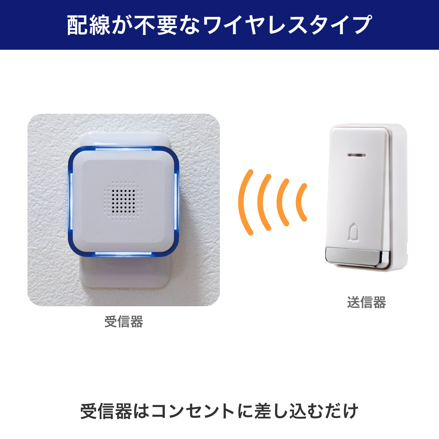 電池を使わないワイヤレスチャイム