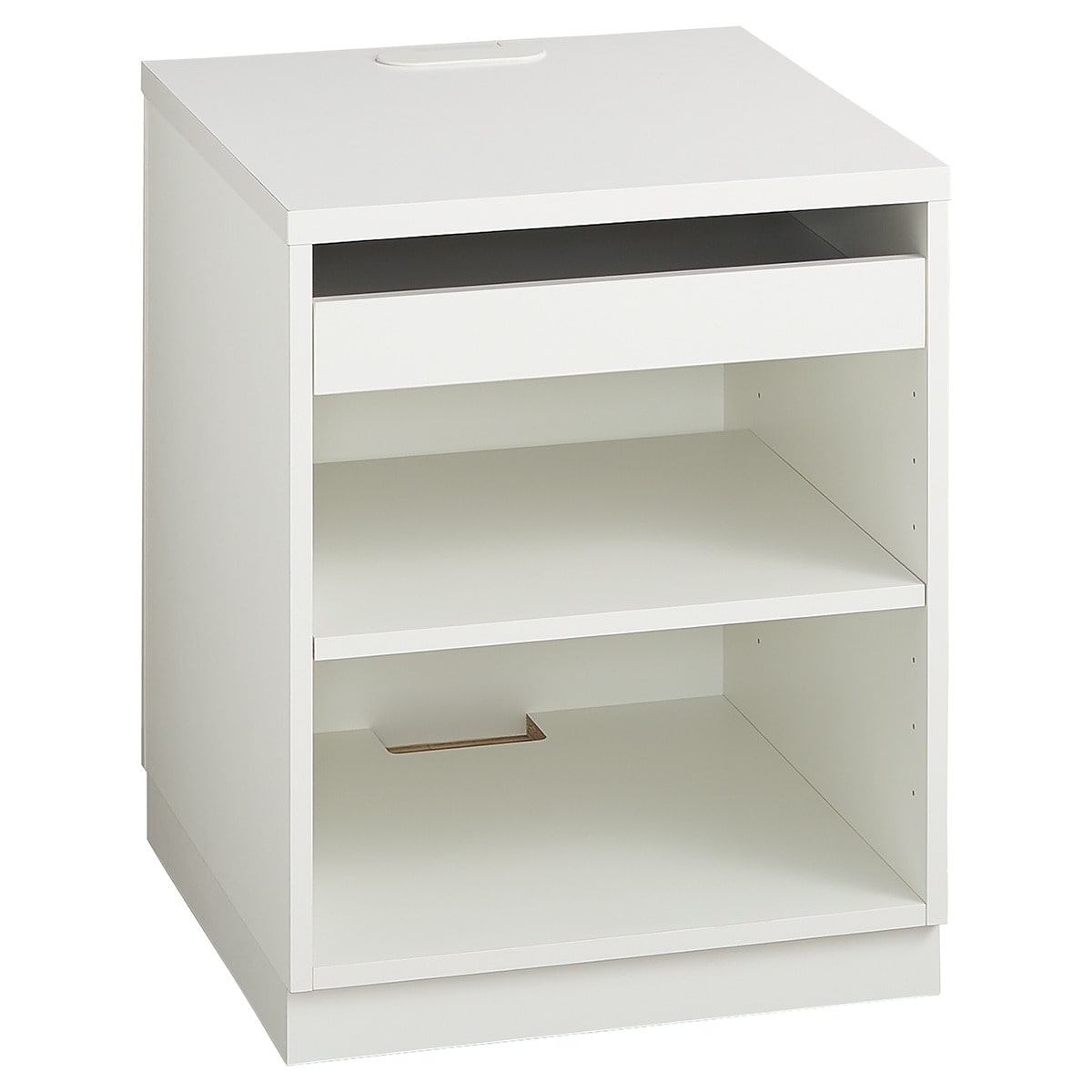 (2)ホワイト 配線隠しカバー棚付き