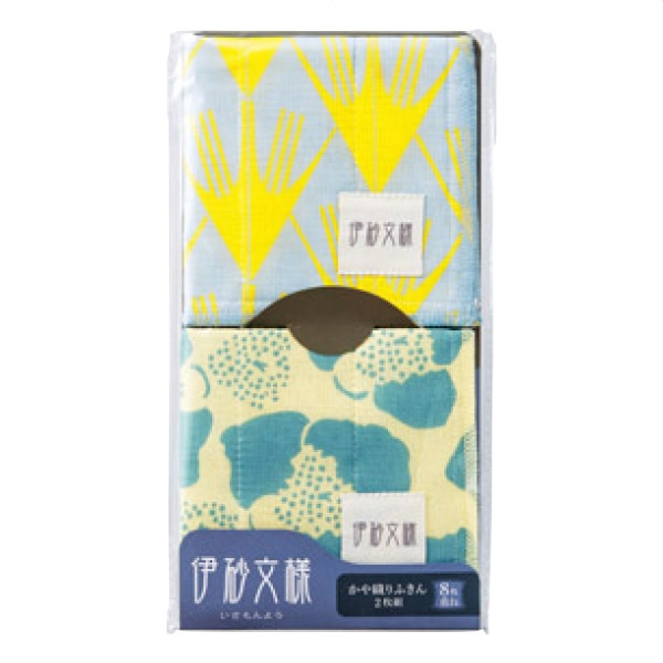 【180セット】 伊砂文様 かや織りふきん2枚組