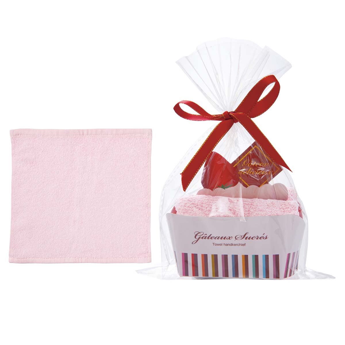 96個 ショートケーキタオルハンカチ